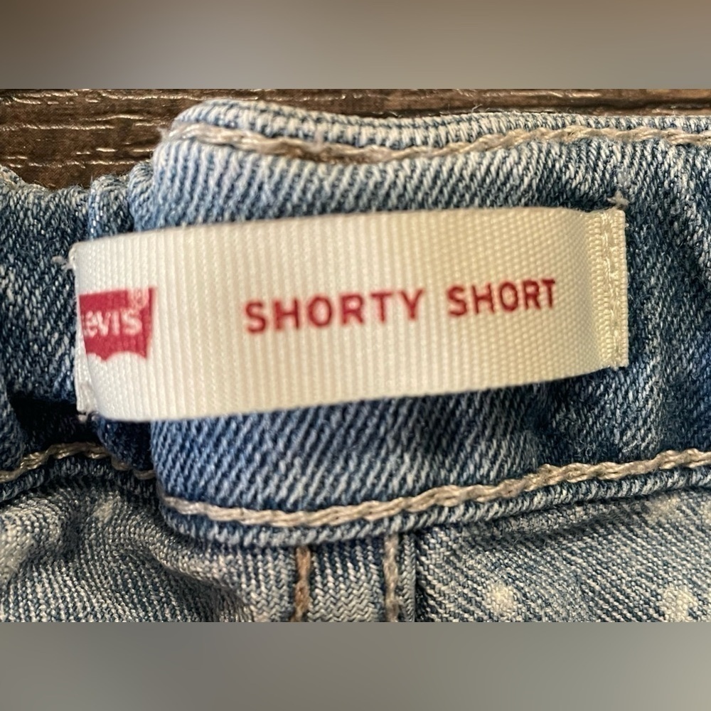 Levi’s Girls Shorty Short Light Blue Denim Shorts Size 10 Regular - Picture 6 of 7